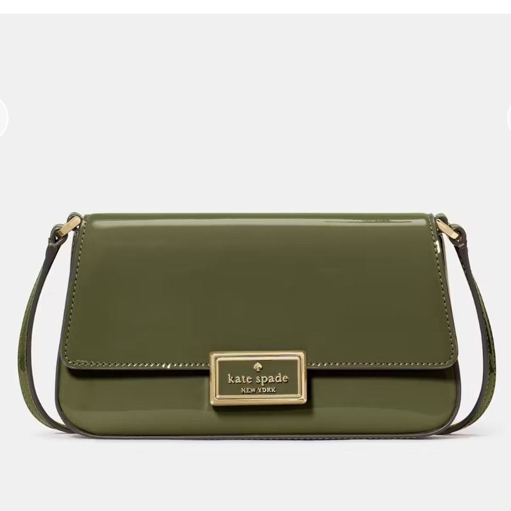 Kate Spade Green Patent Leather Crossbody Bag Retails:$279